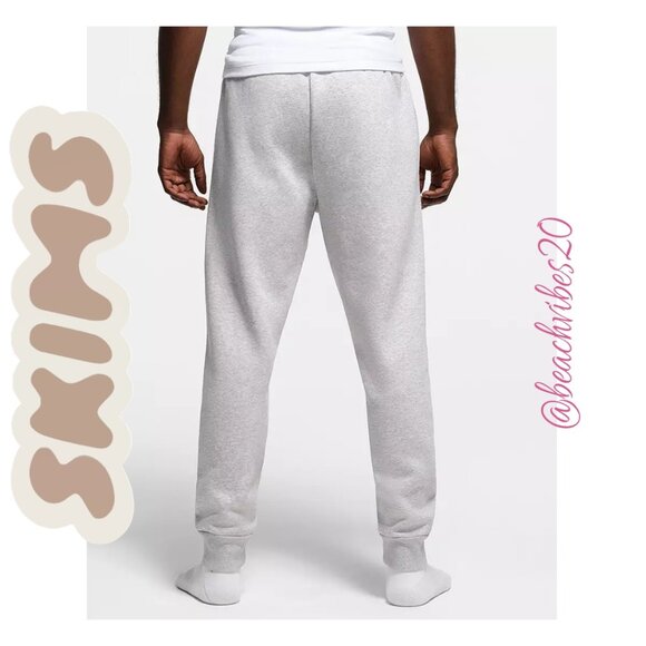 SKIMS Men's Fleece Lounge Tapered Jogger Light Heather Grey Medium NWT - Picture 11 of 11
